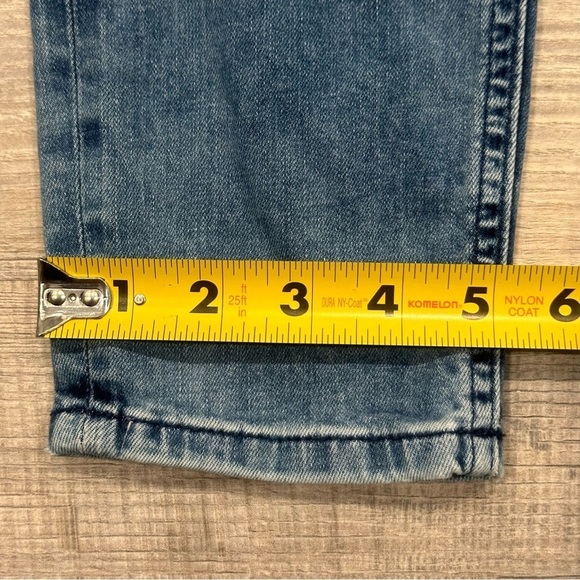 FREE PEOPLE Womens Jeans Turquoise Skinny Ripped Distressed Knee Denim Sz 32 L - Picture 11 of 12